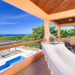 Private balcony on your luxury vacation rentals in Roatan, Honduras